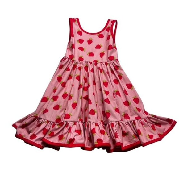 Girlhood By Little Stocking Co Other - Girlhood Strawberry Print Sleeveless Twirl Dress Size 4